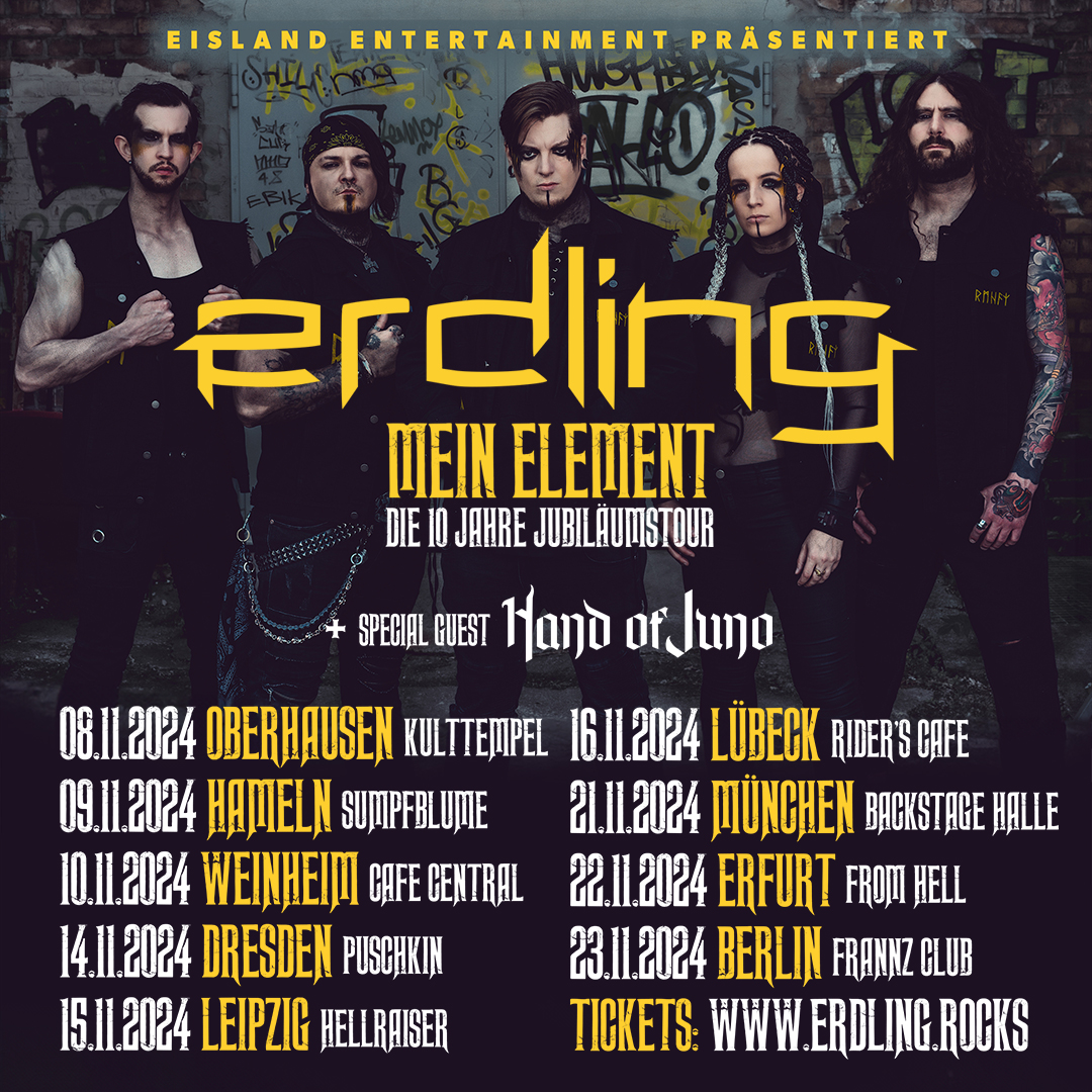 Erdling-Tour-2024 ERDLING liefern neuen Dark Rock Hit mit Ohrwurm-Charakter