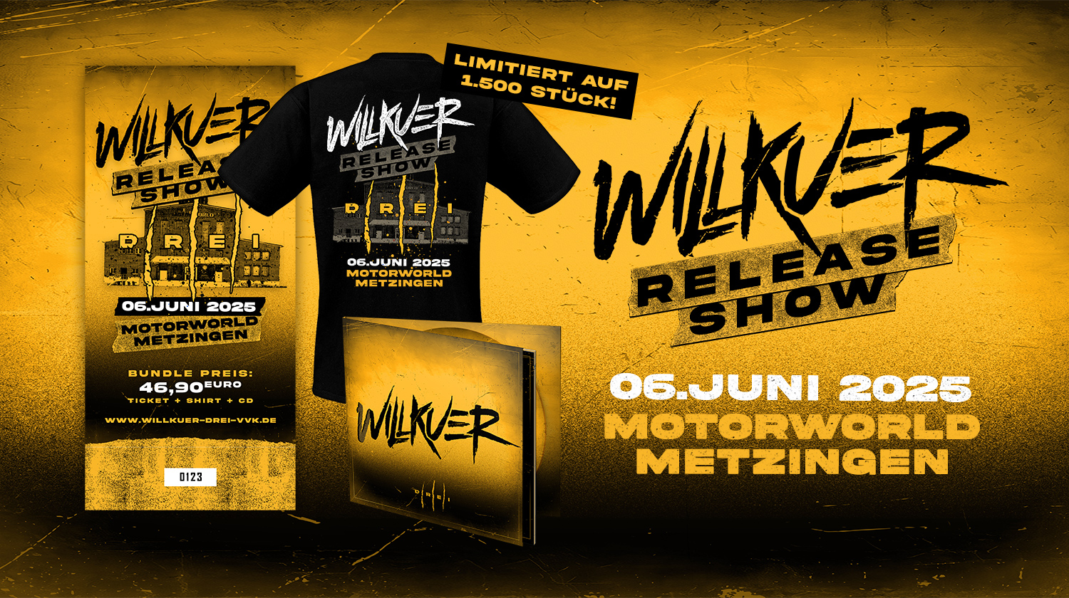 Willkuer-Releaseshow-flyer WILLKUER zeigen mit neuer Single „Herz & Humor“