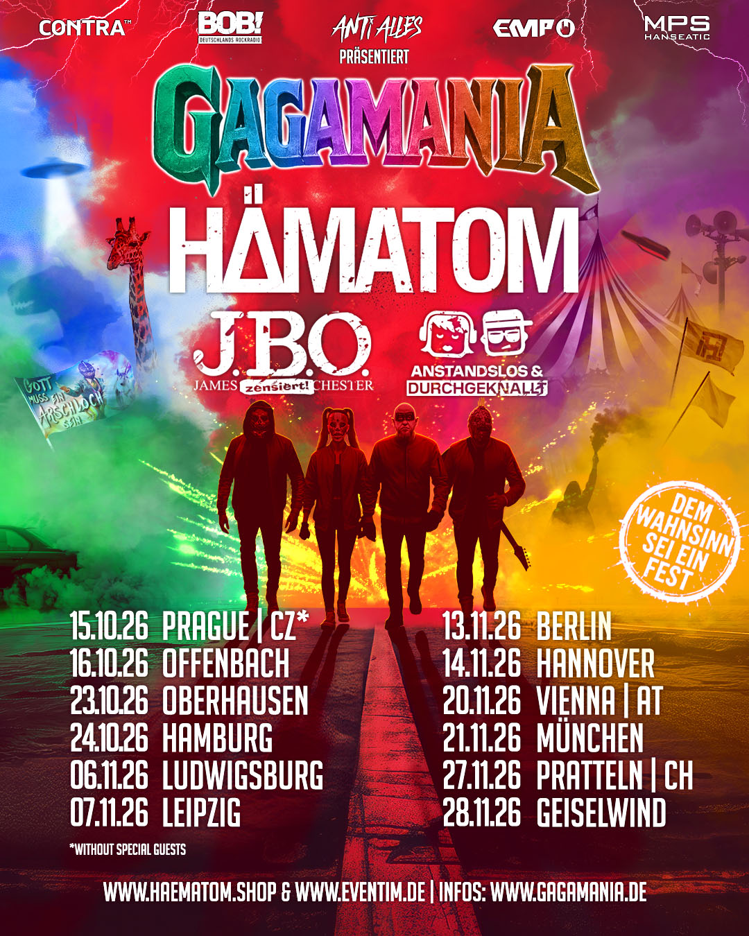 Haematom-Gagamania-Flyer HÄMATOM kündigen irrste Tour ihrer Bandgeschichte an