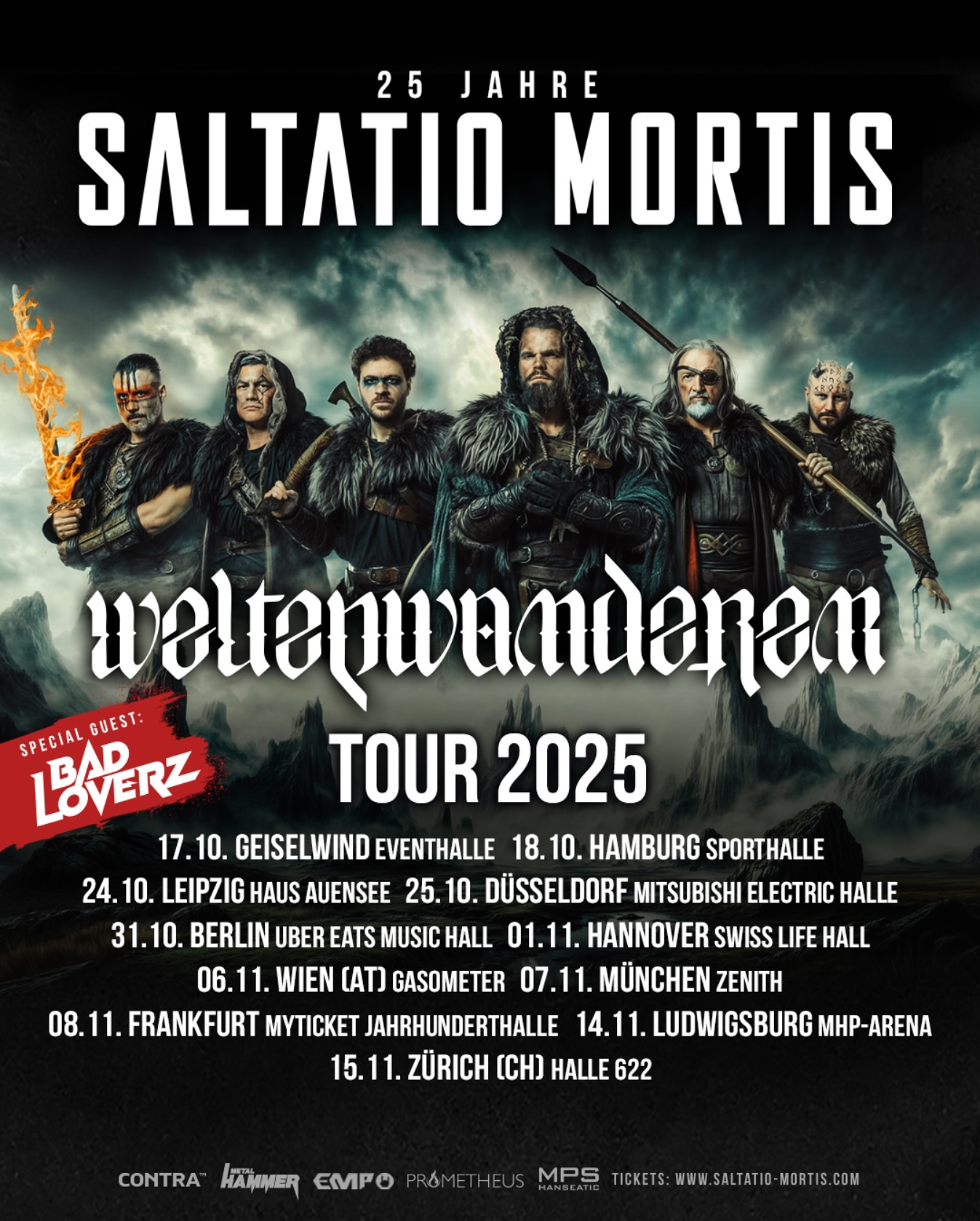 Saltatio-Mortis-Weltenwanderer-Tour 25 Jahre Saltatio Mortis – ein Best-of: Weltenwanderer Tour 2025
