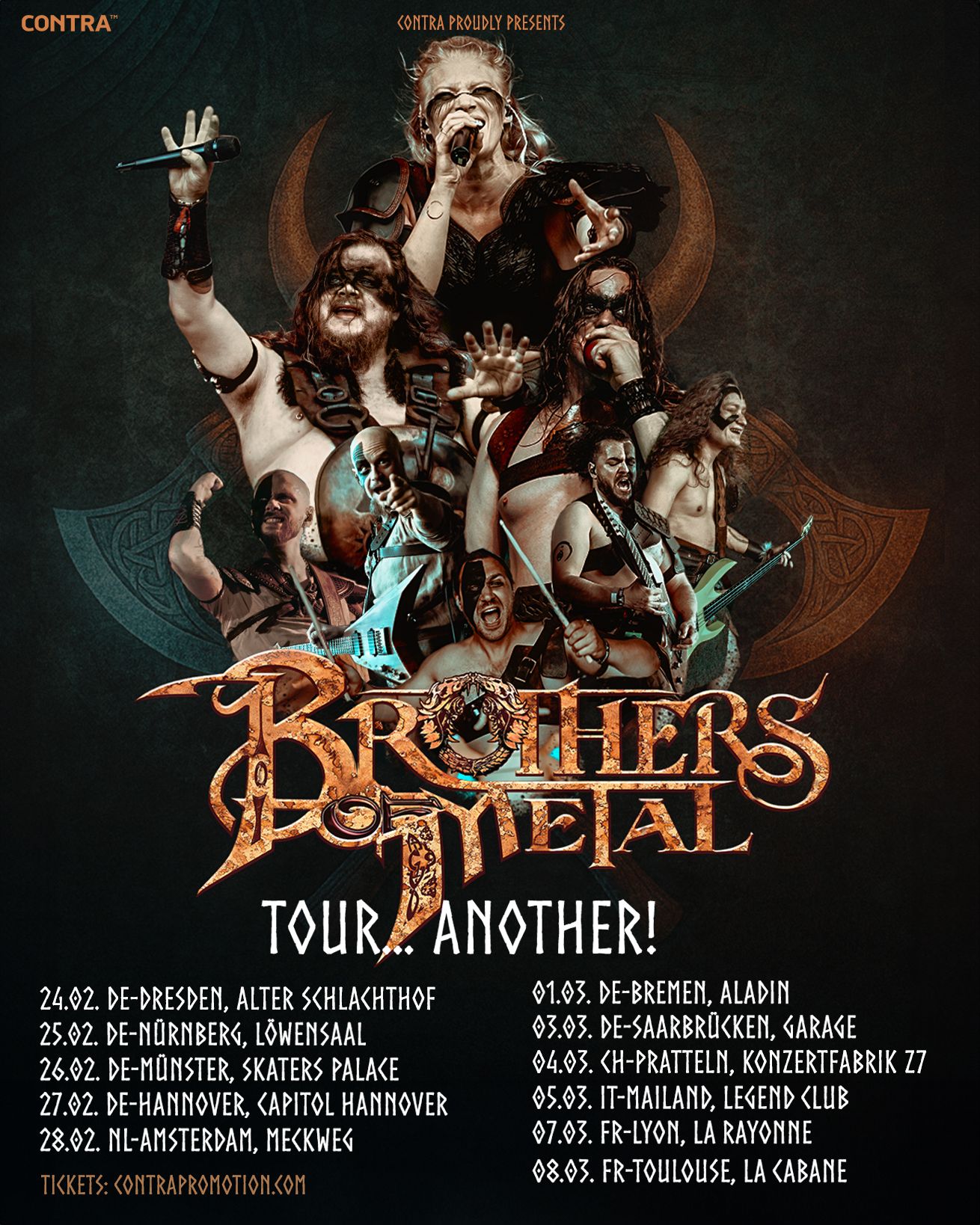 Tourflyer-2 Heavy Metal für moderne Wikinger: Brothers of Metal auf Tour... Another!