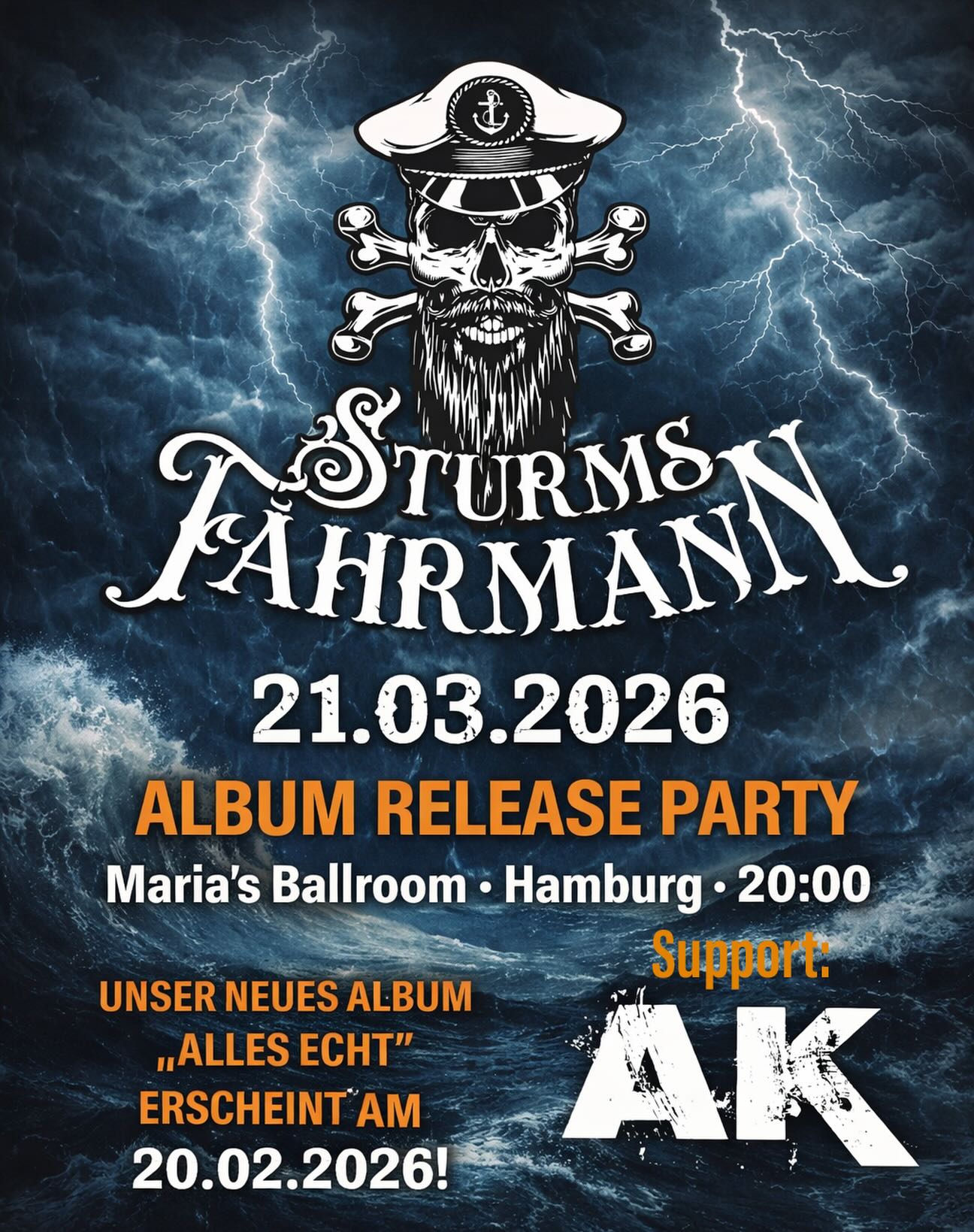 Sturms-Faehrmann-Releaseshow Das neue Album „Alles Echt“ von Sturms Fährmann erscheint am 20.02.2026 als CD, LP und als limitierte Box!