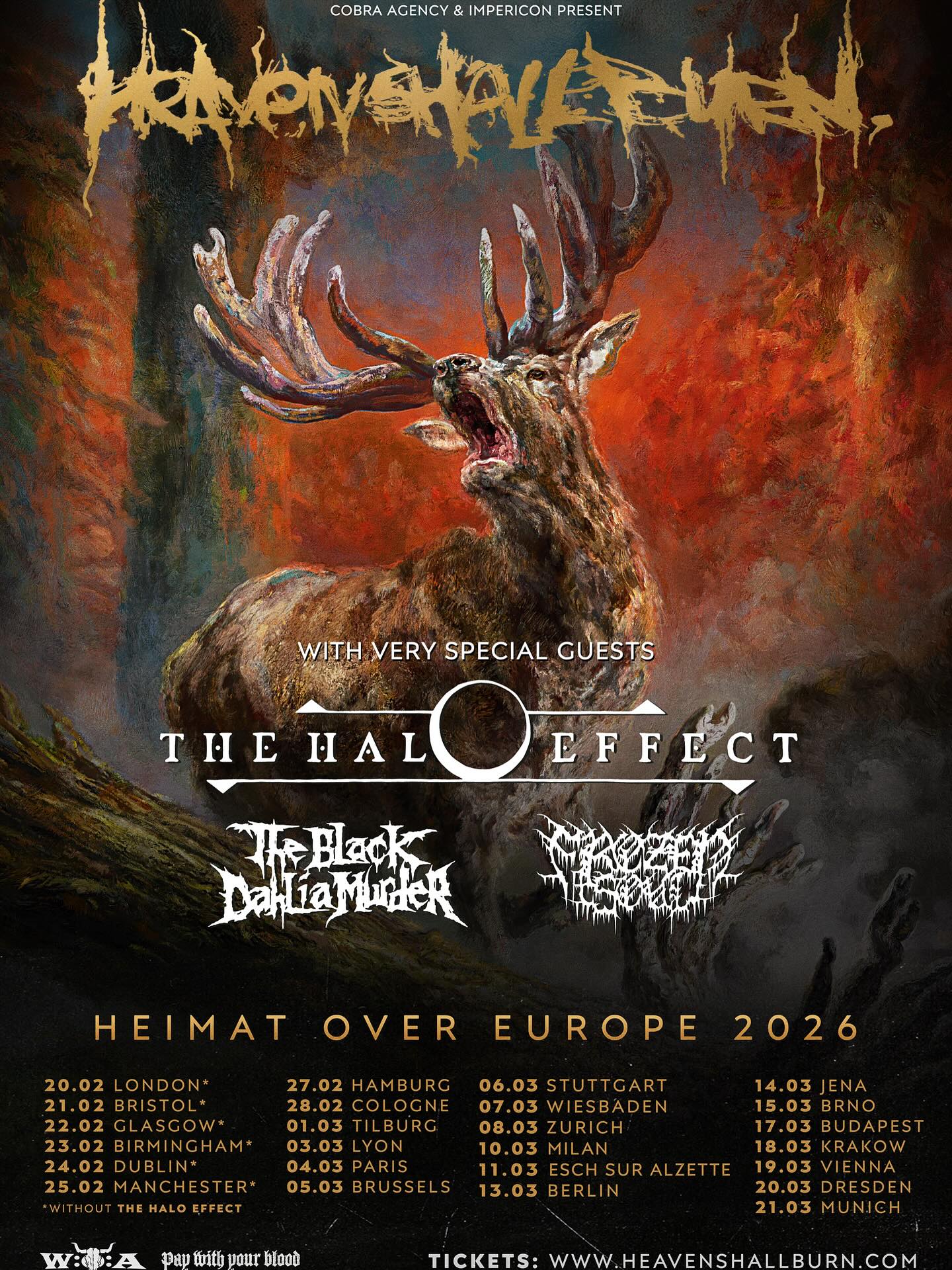 Tourflyer-1 Heimat Over Europe 2026 Tour: Heaven Shall Burn greift mit Herz und Haltung an