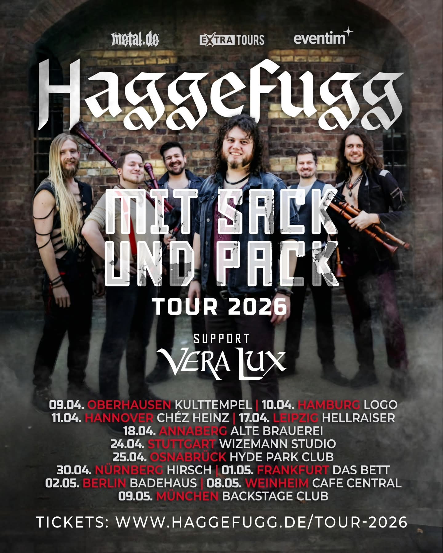 Flyer Haggefugg zieht mit der Mit Sack und Pack Tour durchs Land