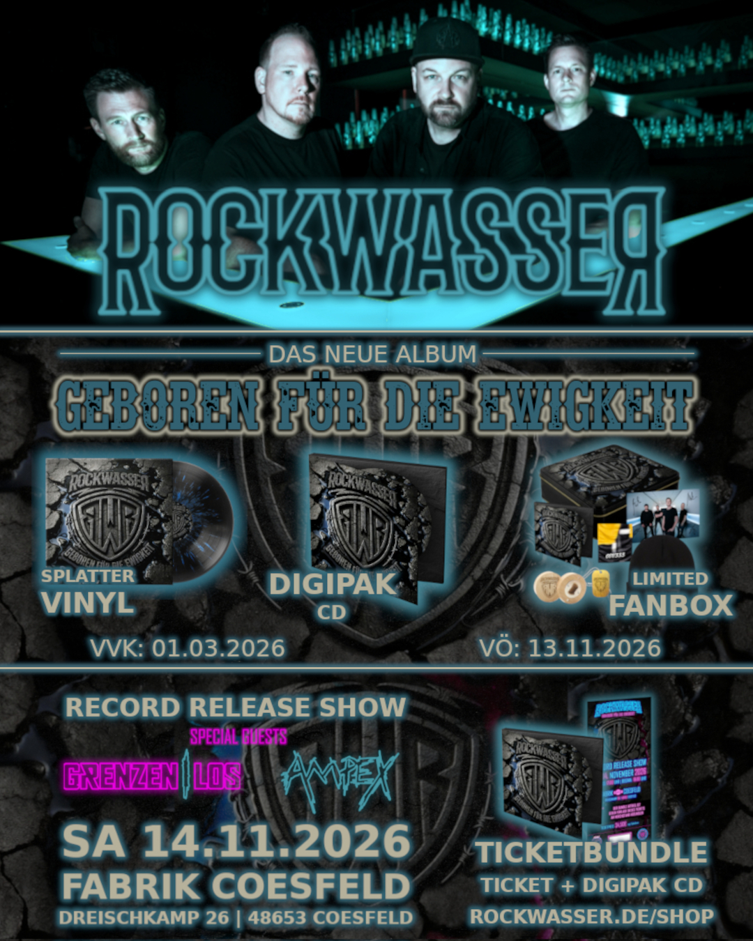 Rockwasser-Geboren-fuer-die-Ewigkeit-Flyer Rockwasser im Studio: GEBOREN FÜR DIE EWIGKEIT