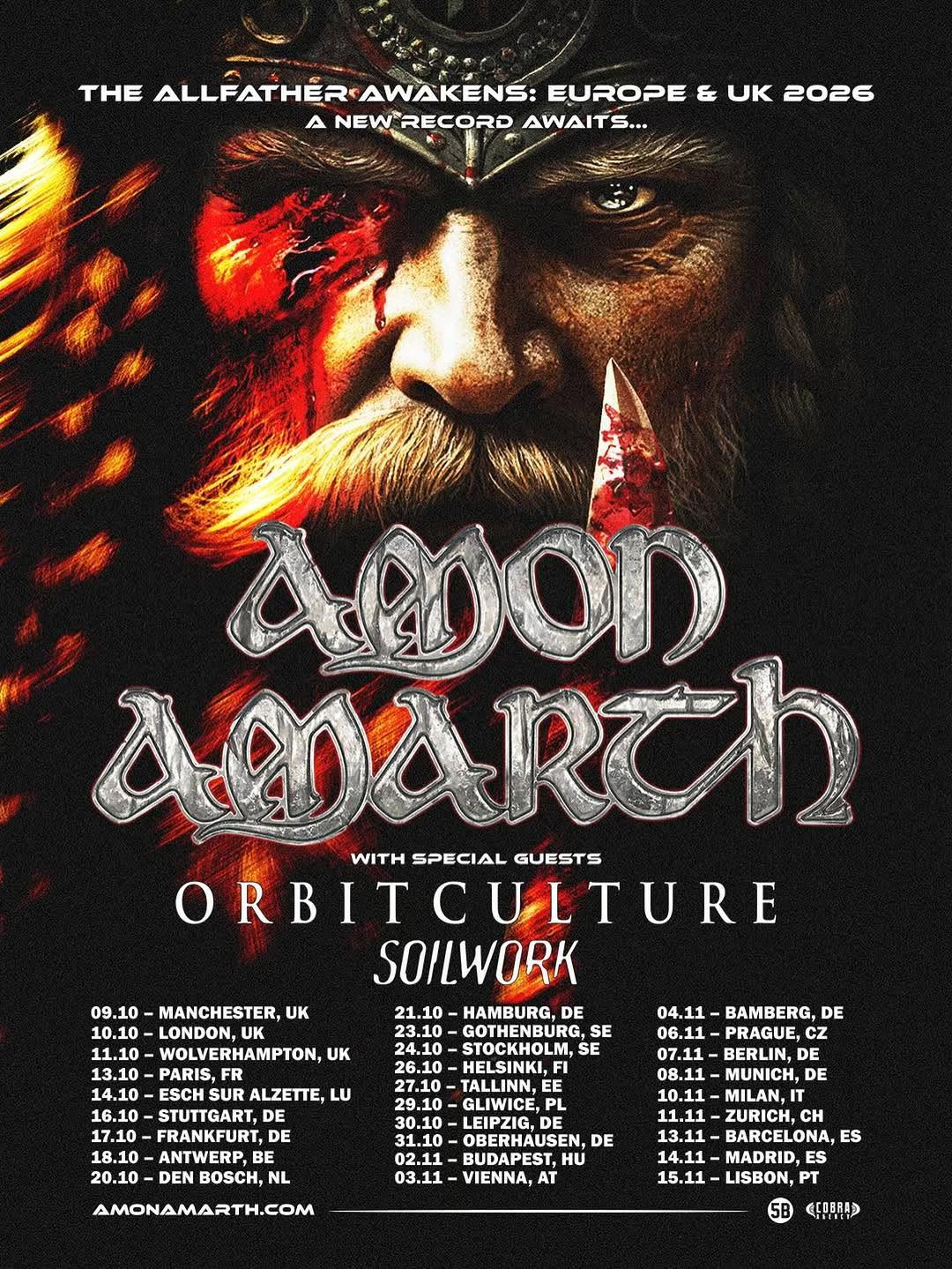 Tourflyer-2 The Allfather Awakens – Amon Amarth zieht 2026 in die Schlacht