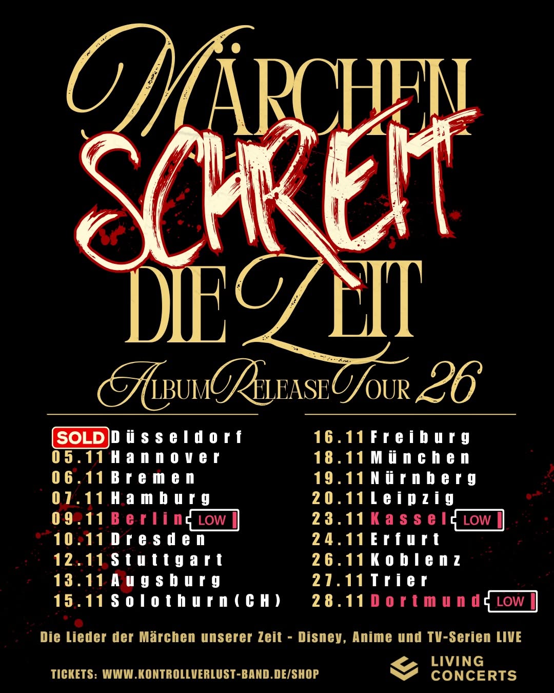 Flyer-1 Kontrollverlust in Disney Edition: die Märchen schreit die Zeit Tour